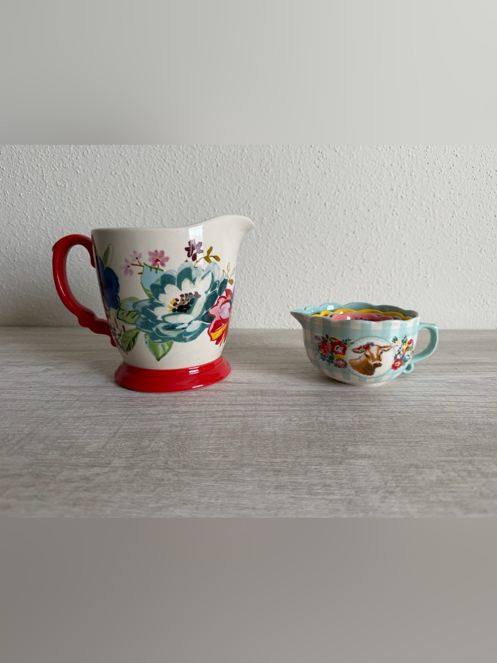 Pioneer Woman Measuring Cups Spring Bouquet & Sweet Romance 4-Cup Set